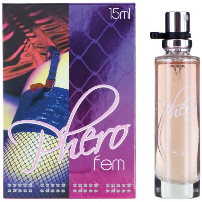 Cobeco PheroFem Eau de Toilette is an exclusive and sensual fragrance inspired by the natural effect of pheromones. For an irresistible temptation… This unique Eau de Toilette contains a balanced combination of exclusive ingredients with the same seductive effect as pheromones.The sensual scent excites and stimulates male desires and emphasize the sexual attraction.* This product contains a label with instructions provided in the following languages: /en/de/fr/es/it/nl/