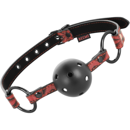 this gag fits snugly over your submissive companion's mouth to keep them quiet. It incorporates four ventilation holes for greater safety and comfort.A quality red head strap makes it easy to attach the caliper and adjust the size with a convenient snap fastener.Gag designed with non-toxic products