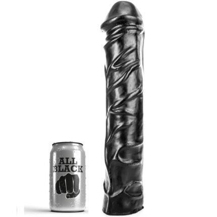 This All Black dildo has a deep black color and a realistically shaped pull with thick veins on the shaft.Water- and silicone-based lubricants can be used. It is important to clean the dildo well after use. Each toy is tightly wrapped in a clear plastic protective sleeve.Do you like strong challenges? Are you a black lover? Fisting? This sex toy will make you fulfill your fantasies.	Giant dildo in high quality TPR   in Black color 100% free of phalates.	Special Anal Fisting Dildo.	Measures; 31 cm high x 7 cm wide at the base.* To achieve an optimal experience and be able to enjoy it pleasantly and without feeling pain