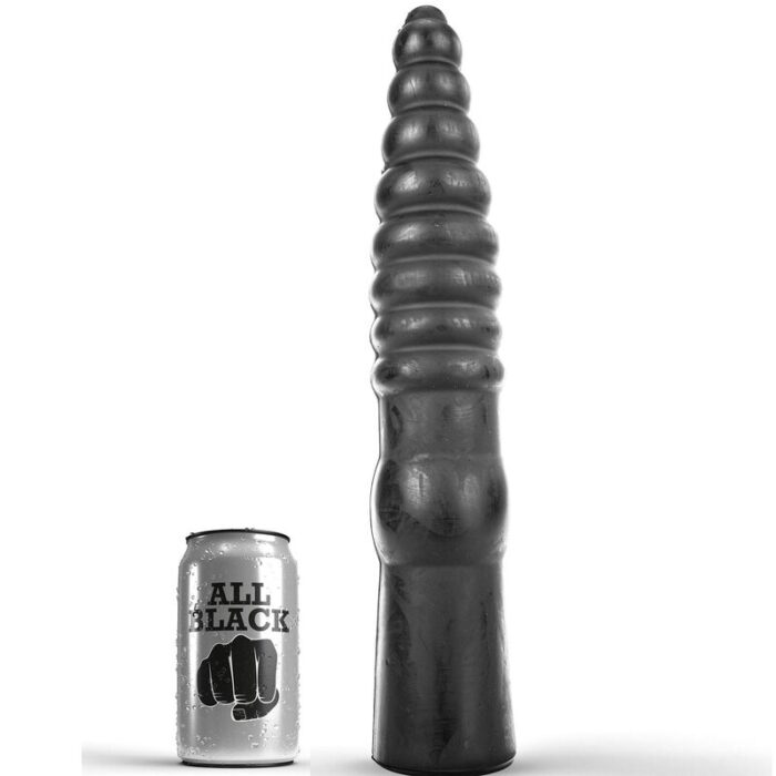 This All Black dildo combines length with a pleasant and fluted structure. This ensures that you will be absolutely satisfied with this toy.Do you want to experience a new deeper challenge? Choose this great dildo with its impressive length.Water and silicone based lubricants can be used. It is important to clean the dildo thoroughly after use. Each toy is tightly wrapped in a transparent plastic protective case.	Material: PVC	Measures: 33 x 6 cm.Discover the entire range of ALLBLACK products