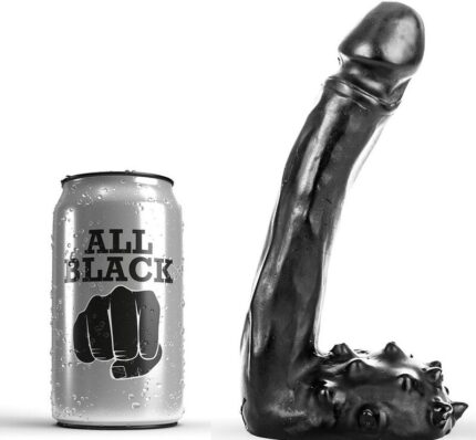 This All Black dildo is tall and slim and has a kinky look through the detailed bumps on the balls. Suitable for beginners and advanced users. Lubricants based on both water and silicone can be used herein. It is important to clean the dildo thoroughly after use. Each toy is individually tightly wrapped in a transparent plastic protective case.	Dimensiones: 19 x 3