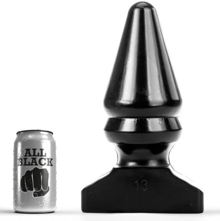 This buttplug All Black is cone-shaped and facilitates its insertion and stretching for maximum anal pleasure.Water and silicone based lubricants can be used here. It is important to clean the back cap well after use.Each toy is individually wrapped in a transparent plastic protective case.	• Product dimensions: 28.5 x 11.5 x 11.5 cm	• Product weight: 2399 gr	• Product diameter: 11.5 cm	• Insertable length: 23 cm	• Waterproof: Yes	• Materials: PVCDiscover the entire range of ALLBLACK products