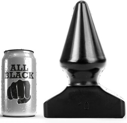 This buttplug All Black is cone-shaped and facilitates its insertion and stretching for maximum anal pleasure.Water and silicone based lubricants can be used here. It is important to clean the back cap well after use.Each toy is individually wrapped in a transparent plastic protective case.	Product dimensions: 20.5 x 9 x 9 cm	Product weight: 943 gr	Product Diameter: 9.0cm	Insertable length: 15.5 cm	Waterproof: Yes	Materials: PVCDiscover the entire range of ALLBLACK products