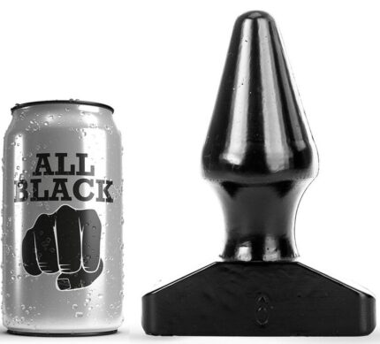 This buttplug All Black is cone-shaped and facilitates its insertion and stretching for maximum anal pleasure.Water and silicone based lubricants can be used here. It is important to clean the back cap well after use.Each toy is individually wrapped in a transparent plastic protective case.Features:	Product dimensions: 15.5 x 6 x 6 cm	Product weight: 318 gr	Product Diameter: 6.0cm	Insertable length: 12.0 cm	Waterproof: Yes	Materials: PVC* To achieve an optimal experience and to be able to enjoy it in a pleasant and painless way