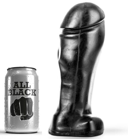 This All Black Dildo with its nice solid jerk and long shaft is held by his 2 testicles. Nice toy to see and definitely try by more advanced users.Water-based and silicone lubricants can be used here. It is important to clean the dildo well after use. Each toy is hermetically wrapped in a protective clear plastic sleeve.	Material: PVC	Measurements: 22 x 8 cmDiscover the entire range of ALLBLACK products