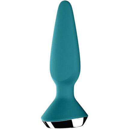 conical shape and secure wide base.Product information	The deep vibrations of the plug are driven by 2 motors that can be controlled inutitively via app.	The Plug-ilicious 1 will also impress you with its soft silicone surface