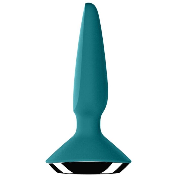 conical shape and secure wide base.	Compatible with the free Satisfyer App - Available on iOS and Android 	The 2 motors can be controlled separately