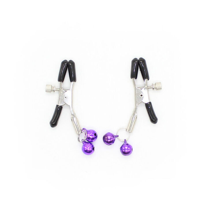 ohmama fetish - nipple clamps with lilac bell - Lovex Erootikapood