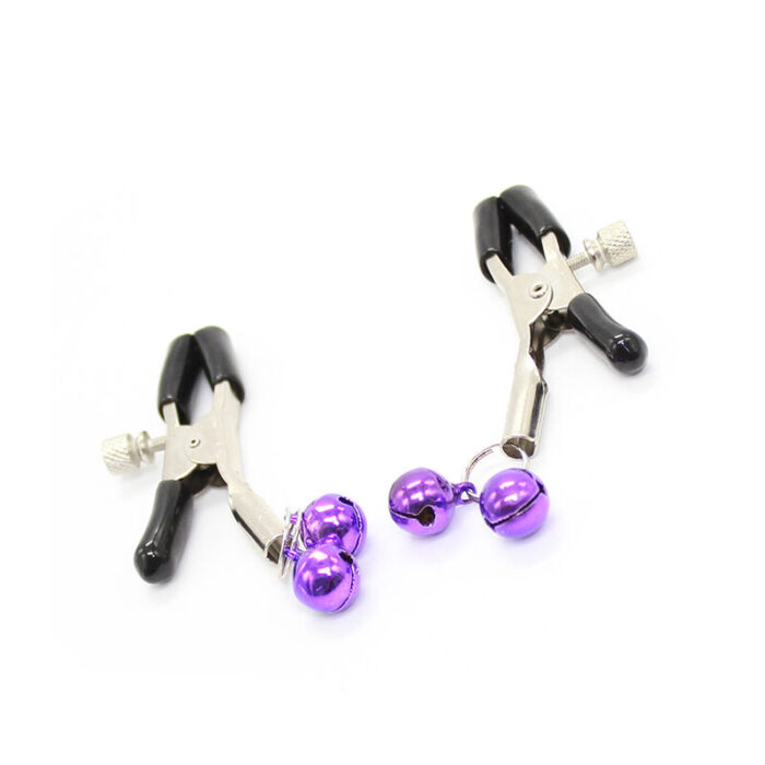 ohmama fetish - nipple clamps with lilac bell - Lovex Erootikapood