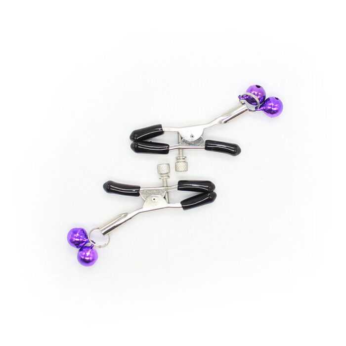 ohmama fetish - nipple clamps with lilac bell - Lovex Erootikapood