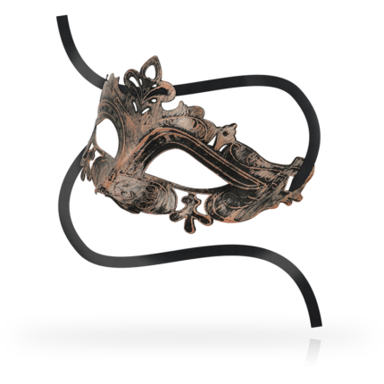 this mask blends Venetian tradition with a modern twist.The copper color gives it a unique shine and warmth