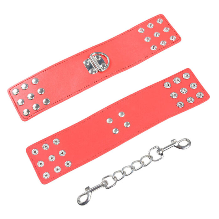 ohmama fetish - red handcuffs with snap closure - Lovex Erootikapood