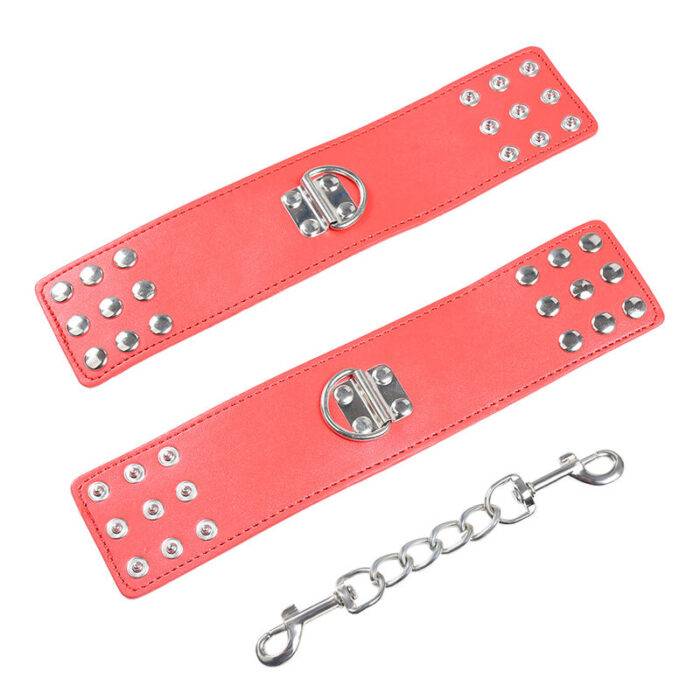 ohmama fetish - red handcuffs with snap closure - Lovex Erootikapood