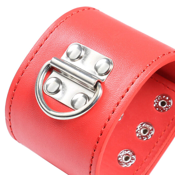 ohmama fetish - red handcuffs with snap closure - Lovex Erootikapood