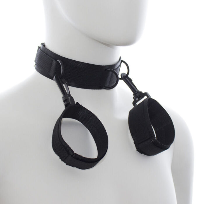 ohmama fetish - nylon handcuffs and collar - Lovex Erootikapood