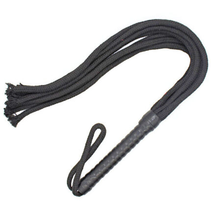 The current use of Fetish fits into the sexual realm. It refers in popular language to the pleasure or admiration of certain body parts or objects in a way that produces excitement or pleasure. Ohmama offers you all the elements and accessories so you can carry them out like never before without complexes using the highest quality materialsCharacteristics	Rope flogger 	Overall length: 56 cm	Composition: 60% PVC