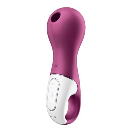 while the ring handle makes it easy to use.Product information "Lucky Libra" 	Simultaneous stimulation of the clitoris using pressure waves and vibrations	Made from super-soft