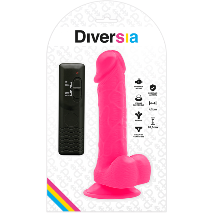 Dildo DIVERSIA FLEX 20.5x4.2 cm (roosa) - Lovex Erootikapood