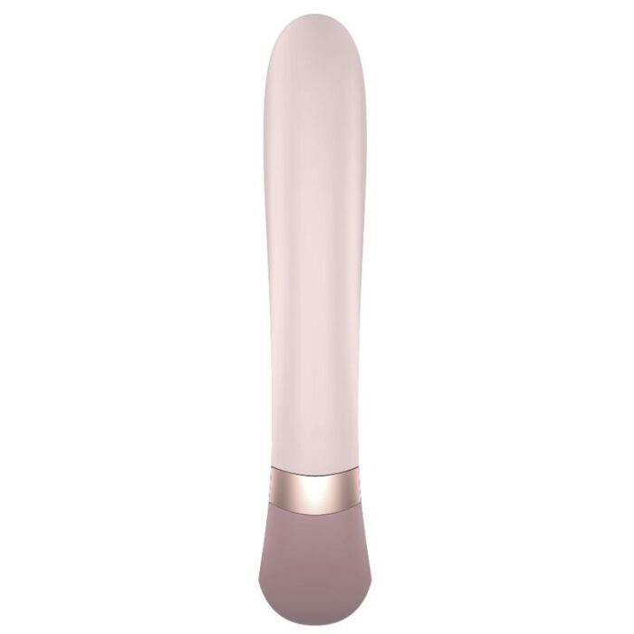 warmth and app control.Product information "Heat Wave"	2 super powerful motors	Sensual stimulation through vibration and heat	Clitoral and G-spot stimulation	Compatible with the free Satisfyer App - Available on iOS and Android	15-year guarantee	Can also be used without the app	App offers an unending range of programmes	Body-friendly silicone	Whisper mode	Rechargeable Li-ion battery	Magnetic USB charging cable included	Easy to cleanMore information about the Satisfyer Heat Wave With the large tip of the handle