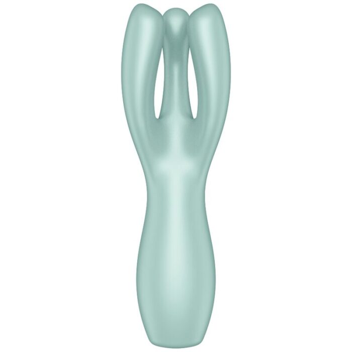 skin-friendly medical silicone with a silky feel	15 year warranty	Rechargeable Li-ion battery	Waterproof (IPX7)	Magnetic USB charging cable included	Easy to cleanWhat else can the Satisfyer Big Heat vibrator offer you?The rigid body has flexible arms that can be adjusted to stimulate the right places. Threesome 3 has three motors that offer powerful and deep vibrations to the user. 2 x 12 vibration programs offer countless ways to stimulate the clitoris and labia.