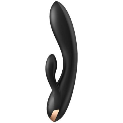 double the fun! Get streamlined and powerful vibrations that contour to your body through the Silicone Flex Technology built into the innovative rabbit style Double Flex!Product information "Double Flex"	Compatible with the free Satisfyer App - Available on iOS and Android	3 powerful motors transmit intense vibration rhythms throughout the entire toy 15-year guarantee	Can also be used without the app	Preset programmes can be edited	3 high-powered motors	App offers an unending range of programmes	Clitoris and G-spot stimulation	Whisper mode	Body-friendly silicone	Rechargeable Li-ion battery	Waterproof (IPX7)	Magnetic USB charging cable included	Easy to cleanWhat can the Satisfyer Double Flex do?With three strong motors