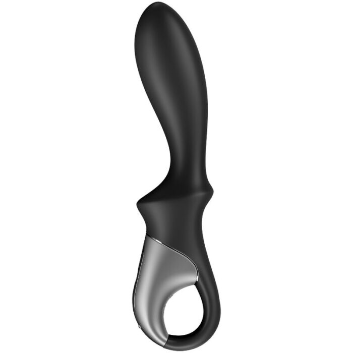 round tip pampers you with a stimulating heating function and strong vibrations. Seductively smooth silicone makes it the perfect natural extension to arouse your ardour!Product information "Satisfyer Heat Climax Connect App"	Compatible with the free Satisfyer app – available for iOS and Android	The combination of the sensual heating function and vibrations ensures intense stimulation	Unisex: Device can be used by all genders	15-year guarantee	Sensual prostate stimulation	Body-friendly silicone	Can also be used without the app	Endless variety of programs with the app	Editable preset programs	Waterproof (IPX7)	Whisper mode	Lithium-ion battery	Easy to clean	USB magnetic charging cable includedSatisfyer Heat Climax: Anal vibrator with heating functionThe Satisfyer Heat Climax with app control provides sensual anal stimulation! The anal vibrator is ergonomically curved and shaped so that it pleasurably fills you out and skilfully pampers your back door. There is also a pleasurable heating function