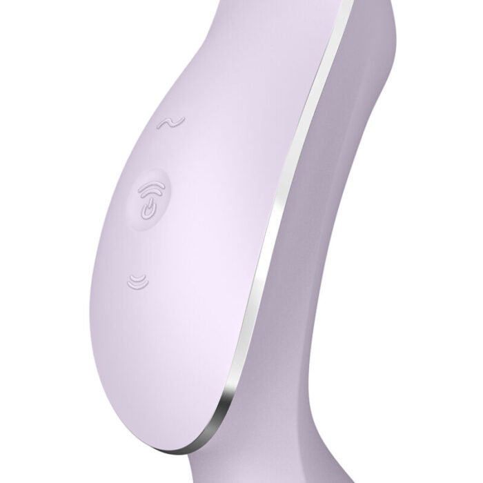 this sexual wellness device can be safely used in water and is easy to clean	2 separately controllable motors	11 air-pulse wave intensities + 12 vibration programs	Body-friendly silicone	15 year warranty	Whisper mode	Rechargeable Li-ion battery	Waterproof (IPX7)	Magnetic USB charging cable included	Easy to cleanSeductive variety with the Satisfyer Curvy Trinity 2The Satisfyer Curvy Trinity 2 is the perfect sexual wellness device for those who are undecided - because it scores highly with several functions and application zones! As a pressure wave vibrator