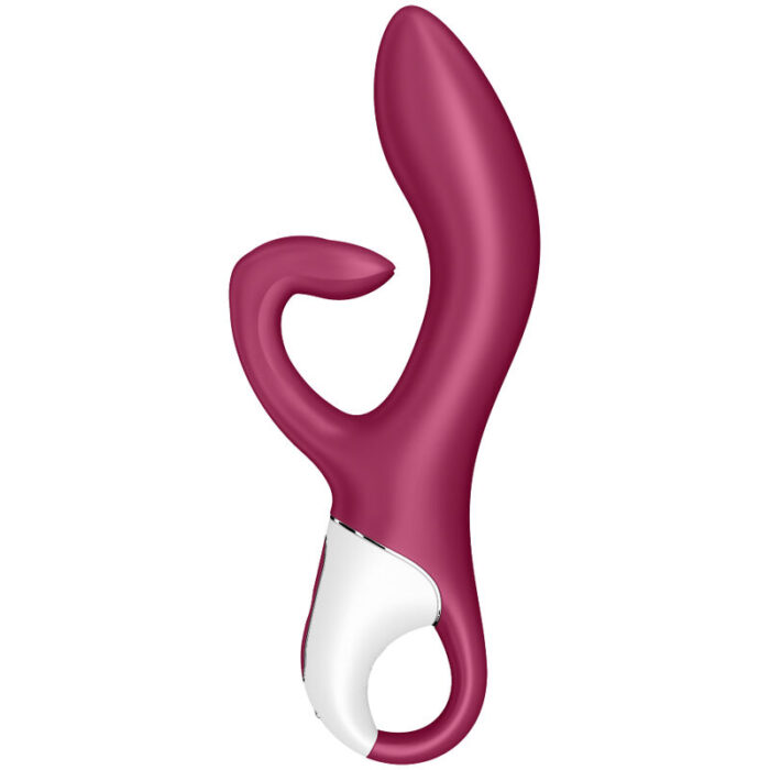 use the looped handle to easily experience supreme G-Spot and clitoral stimulation.Product information "Satisfyer Embrace Me"	3 powerful motor transmits intense vibration rhythms throughout the device	G-spot and clitoral stimulation	Super flexible	Made of super soft