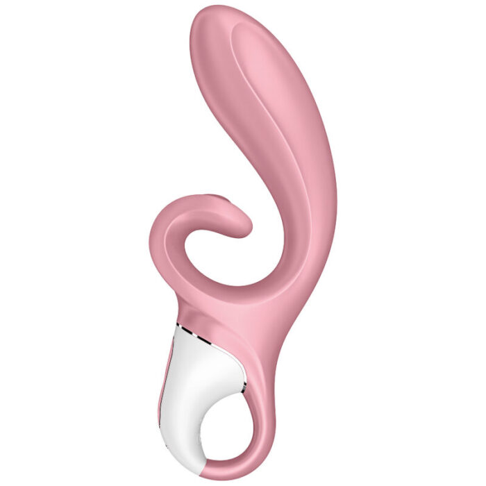 mimic oral pleasure with a tongue-like tip while you quench your internal desires.Product information "Satisfyer Hug Me"	2 powerful motor transmits intense vibration rhythms throughout the device	G-spot and clitoral stimulation	Compatible with the free Satisfyer App - Available on iOS and Android	Can also be used without the app	App offers an unending range of programmes	Super flexible	Made of super soft