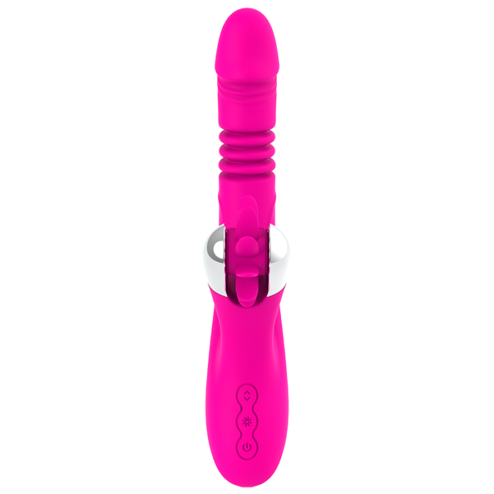 activate the vibration and you will feel 100% the power of this exclusive toy.Features:	7 up & down modes	7 vibration modes	7 modes of clitoral stimulation	24.0 cm x 3.5 cm (Insertable 14.0 cm)	Powerful engine	USB rechargeable	Waterproof	Ergonomic	Super soft silicone	Hypoallergenic ABS	Body-safe material	Phthalate free	Free WATERFEEL Neutral Lube 6 ml