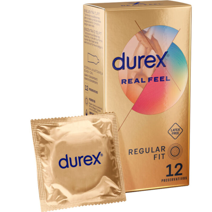 Durex RealFeel are next generation condoms made with technologically advanced latex-free material to ensure a sensation natural skin to skin contact.RealFeel material improves your sex life and maximizes your pleasure and your partner from a combination of intimacy