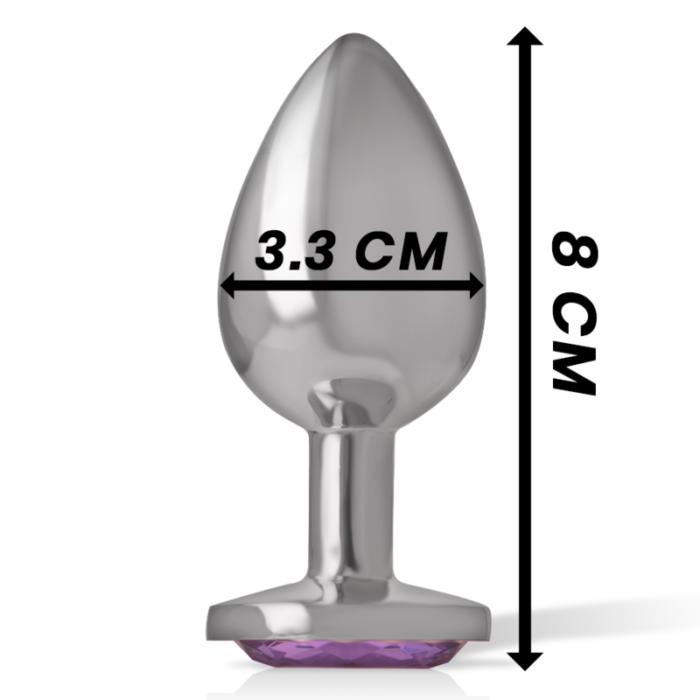 this plug offers an elegant and comfortable anal stimulation. HIGH-QUALITY MATERIAL TO ENJOY WITHOUT WORRIES The high-quality material made of bodysafe Metal and acrylic glass ensures carefree enjoyment and is also easy to clean. You can fully focus on the intense pleasure without compromising safety. Measures; 8cm length x 3.3cm diameter. LUXURY OF Intense?