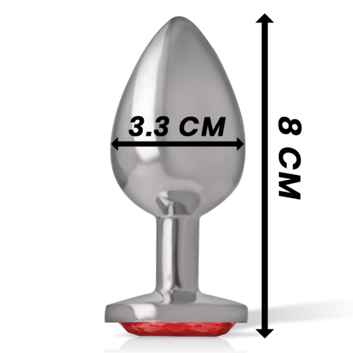 this plug offers an elegant and comfortable anal stimulation. HIGH-QUALITY MATERIAL TO ENJOY WITHOUT WORRIESThe high-quality material made of bodysafe Metal and acrylic glass ensures carefree enjoyment and is also easy to clean. You can fully focus on the intense pleasure without compromising safety.Measures; 8cm length x 3.3cm diameter.LUXURY OF Intense?