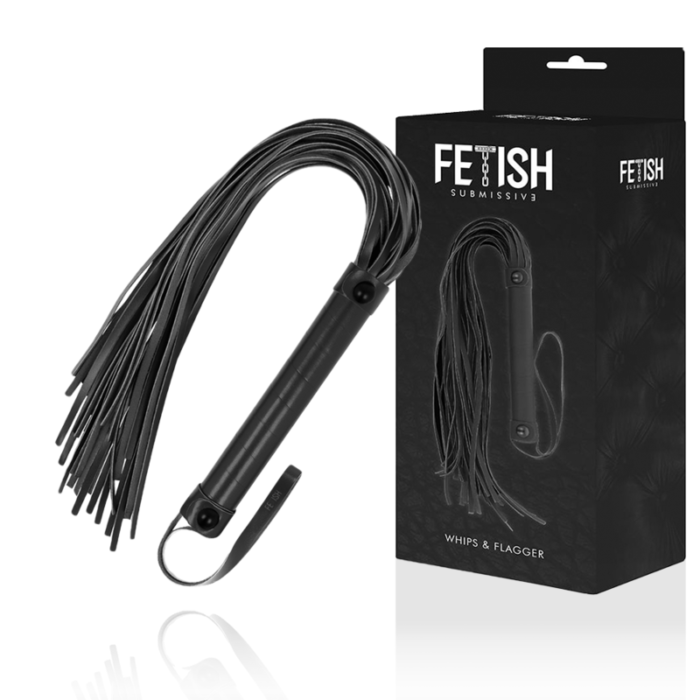 FETISH SUBMISIVE vegan leather whip.Raise the level of your fetish games and discover your dominant or submissive side with this Submissive quality vegan leather! With this fetish whip you can give pleasure