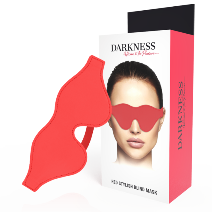 You can use this mask to sleep or with your lover to create an exciting and at the same time mysterious experience. Take your partner into a pleasant darkness that will raise their sexual instincts. This eye mask stays in place with a comfortable and adjustable elastic band.	· Made of first quality PVC.Darkness is a brand of new generation 2020