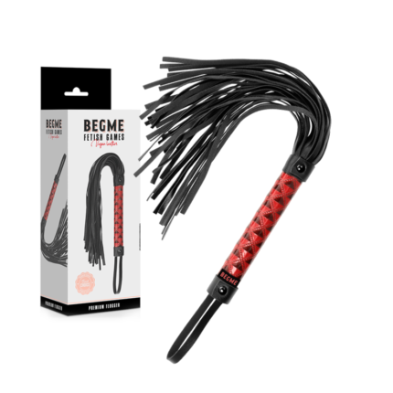 BEGME vegan leather whip ideal for beginners and advanced play.Raise the level of your fetish games and discover your dominant or submissive side with this made of quality vegan leather from BEGME! With this fetish whip you can pleasure