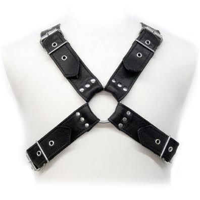 Leather body buckles harness.	Color: Black	Adjustable to all sizes