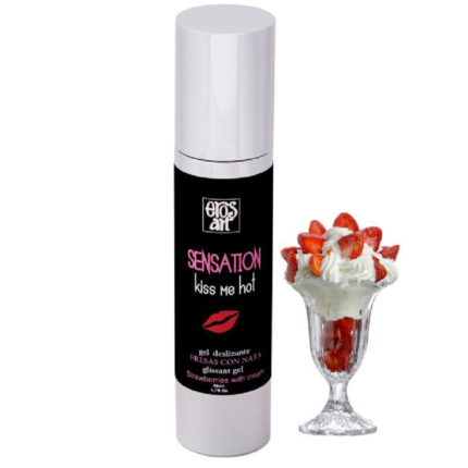 SENSATION ? Natural strawberry flavored lubricant with cream with heat effect; is a new generation of natural intimate lubricants with an exquisite taste and enriched with Aloe vera that allows you to taste