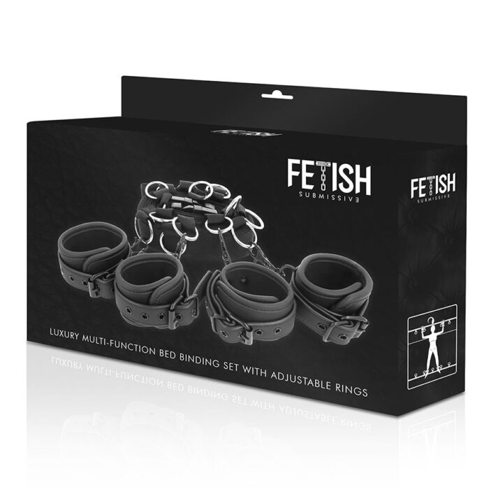 fetish submissive - luxury bed ties set with noprene lining - Lovex Erootikapood