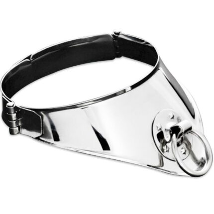 This stainless steel uniquely feminine slave collar can be worn as a symbol of submission
