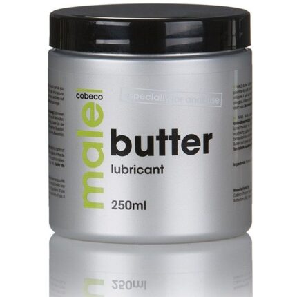 MALE Cobeco Butter Lubricant is an intimate lubricant with a unique butter soft and thick texture that ensures natural and long lasting pleasure.This intimate lubricant has a moisturizing effect. It gives more comfort during sexual activities and complements the natural body moisture