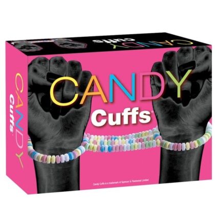 Edible handcuffs of sweet candy perfect for a sweet fetish moment.	It is flexible and adapts to all hand sizes.It does not stain or discolor with lip moisture.Lick and nibble your way to erotic ecstasy and fun! The more he licks you do best. Tutti Frutti flavor will transport us to those younger years where hormones triggered themselves....You won't stop licking and nibbling
