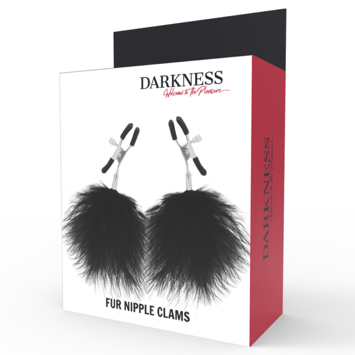 darkness - pom-pom nipple clamps 2 - Lovex Erootikapood