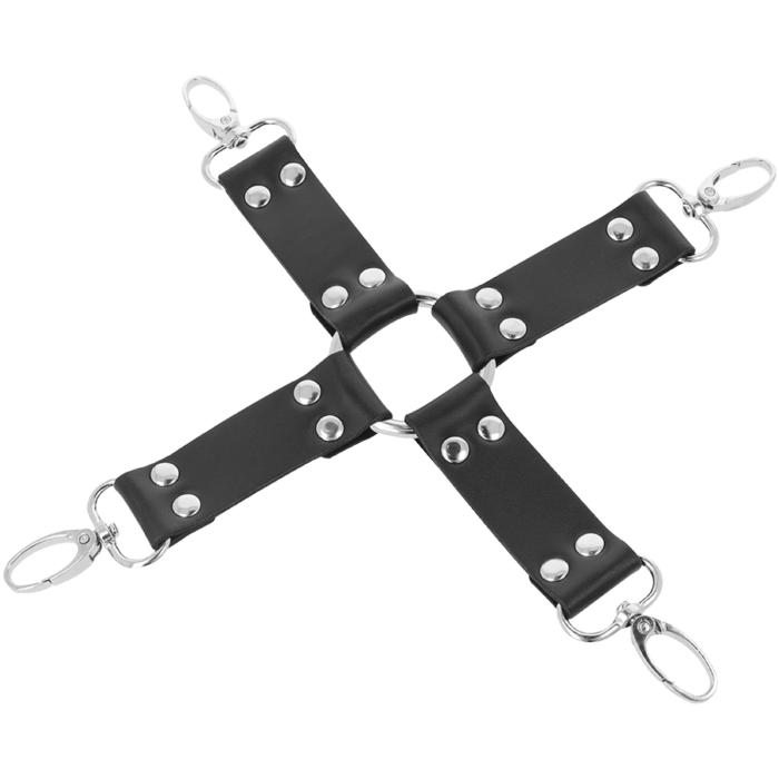 darkness - leather handcuffs for foot and hands black - Lovex Erootikapood