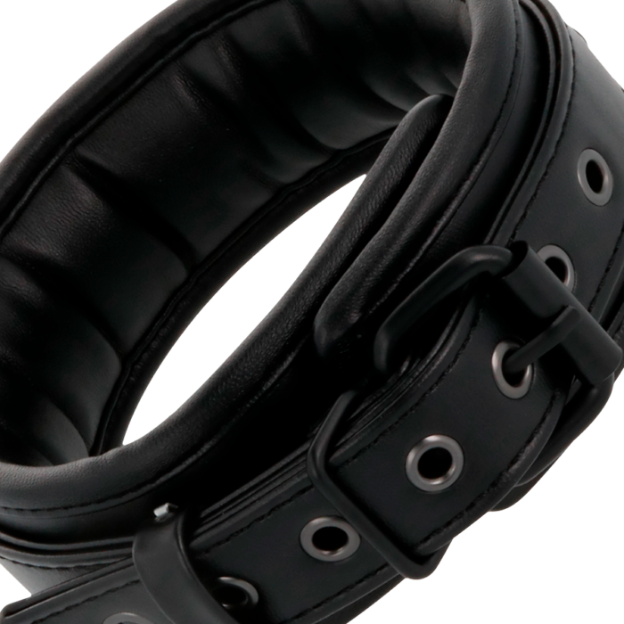 darkness - black leather handcuffs and collar - Lovex Erootikapood