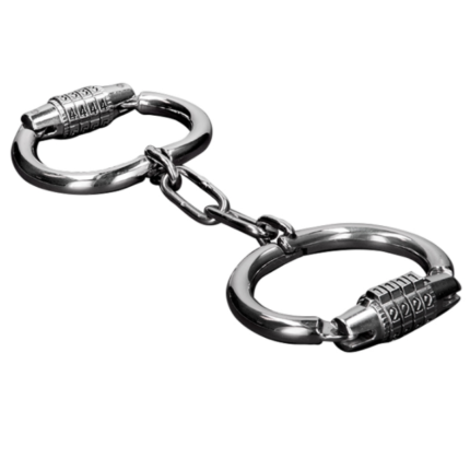 Stay in control of your sub with these exciting fists. The grips are made of stainless steel and are quite heavy.	Steel does not rust and is easy to clean.The cuffs can be closed with the combination lock. This way you can ensure that your sub has no chance of escaping!