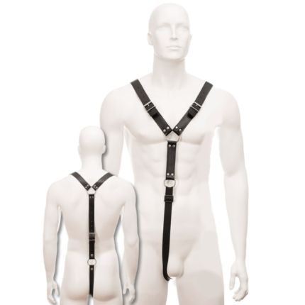 Body harness for men 	 Color: Black	 Adjustable to all sizes