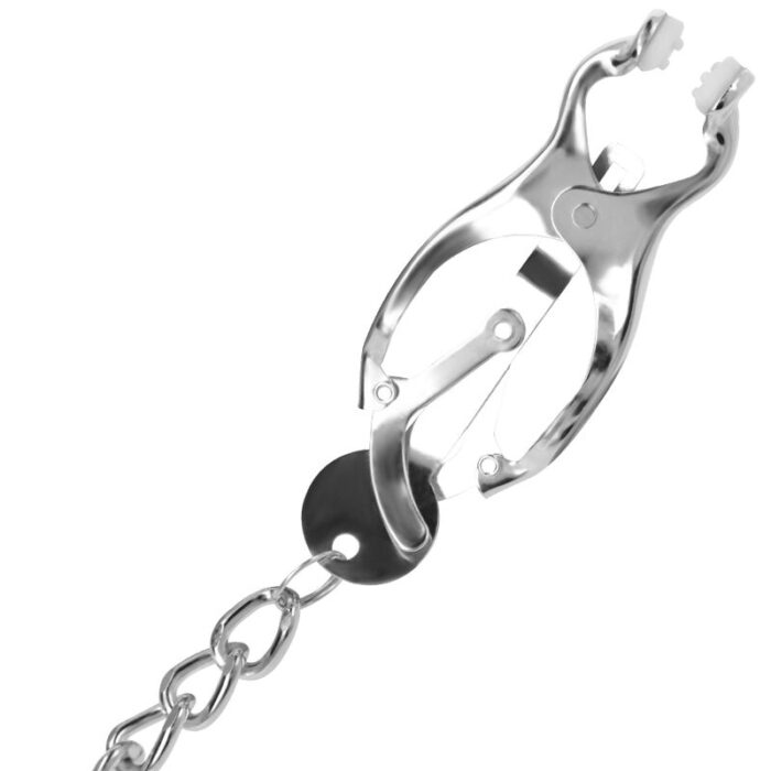 darkness - metal nipple clamp with chain - Lovex Erootikapood