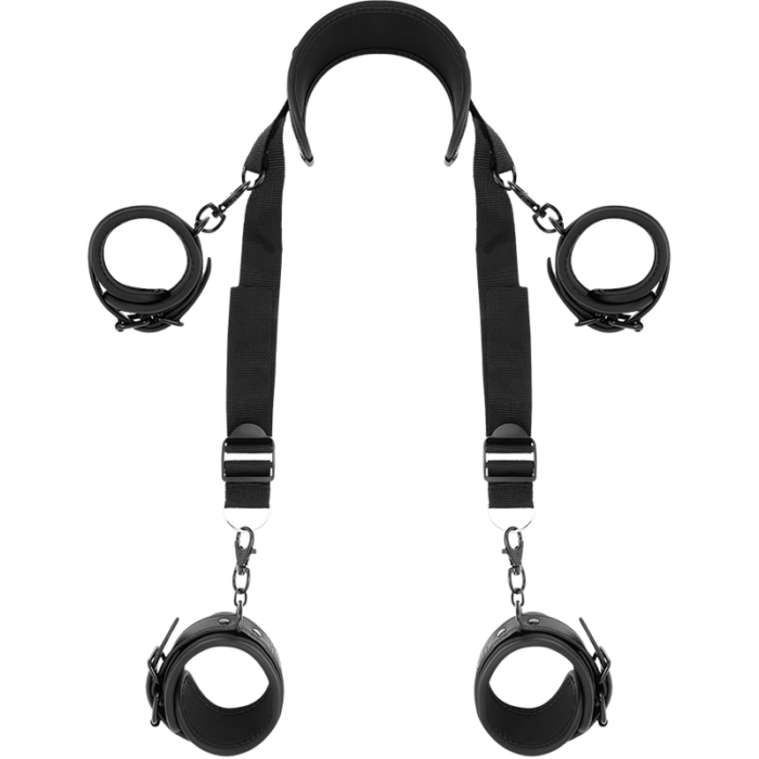 fetish submissive - master position with 4 noprene-lined handcuffs - Lovex Erootikapood