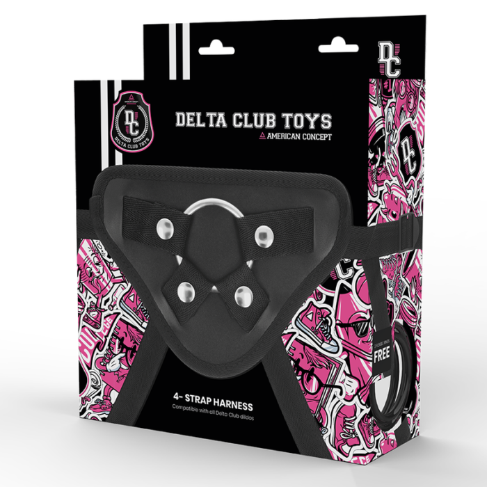 this classic harness is ideal for those who are new to harness gamesThe comfortable neoprene harness fits almost all sizes.The DELTACLUB © universal harness. Includes 3 rings to hold your dildo. You can use it with most dildos from the DELTACLUB © collection. The diameters of the silicone rings are: Small 3.2 cm; Medium 4.2 cm; Large 5.2 cm.This harness is suitable for use with any DELTACLUB © didlo. and it has been designed for the perfect weight of each dildo